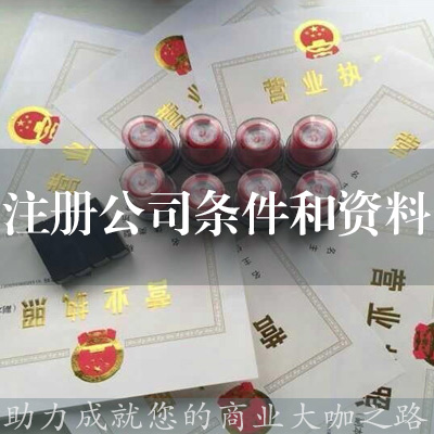 注冊公司條件和資料