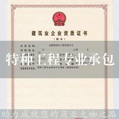 特種工程專業承包